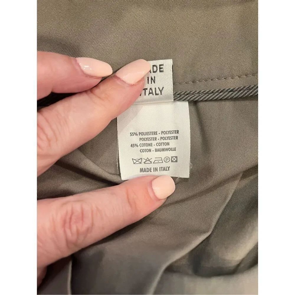 Gunex Italy Cucinelli Light Brown Front Pleat Skirt sz 6 EUC - Picture 7 of 8